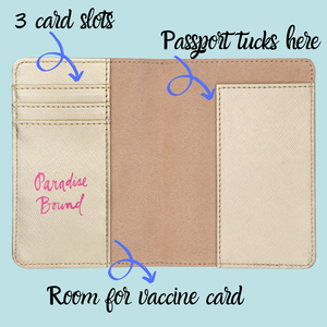Porta Tarjetas de Identificación de Viaje con Diseño de Letras y Logotipo Personalizable, Funda de Cuero Vegano PU, Porta Pasaportes RFID con Ranuras para Tarjetas de Crédito - Product Image 3