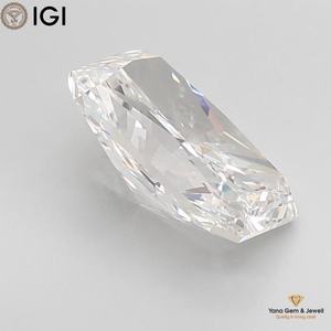 Diamante cultivado en laboratorio CVD con forma radiante, color E, claridad VVS1, certificado IGI, 3.50 quilates, para centro de anillo llamativo. - Product Image 5