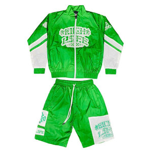 High Quality Lightweight Two Piece <b>Short</b> Set with Zipper <b>Jacket</b> Unisex Windbreaker Winter Jogger <b>Shorts</b> Outdoor Running Exercise - Product Image 4
