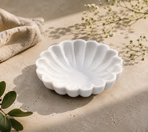 Frutero con forma de flor de mármol blanco hecho a mano más hermoso, decoración del hogar de calidad Premium y propósito de regalo de lujo - Product Image 2