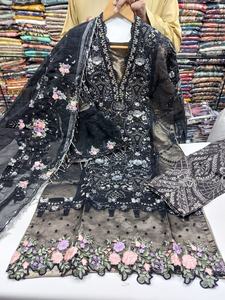 2022 Venta caliente indio/pakistaní de 3 piezas Salwar Kameez última colección en seda para ropa de fiesta - Product Image 2