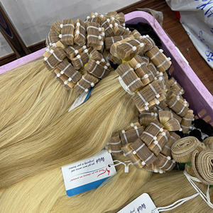 MEGA SOLDE Extensions de cheveux naturels vietnamiens 100% lisses, à bandes adhésives, colorées, double épaisseur, très haute qualité, soyeuses - Product Image 1