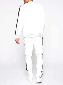 Survêtement zippé pour homme, faible MOQ, haute qualité, personnalisable, deux pièces, réversible, en coton 100% et nylon écologique. - Product Image 3