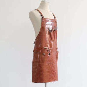 PU <b>Leather</b> <b>Apron</b> Waterproof Barber Hair Cutting <b>Apron</b> - Product Image 2