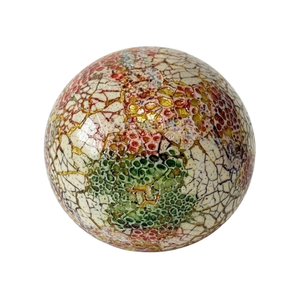 Bol en coquille de noix de coco sculptée avec texture géométrique, matériau écologique, surface lisse et brillante pour cuisines modernes - Product Image 2