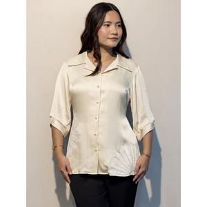 เสื้อเชิ้ตผ้าฝ้ายพรีเมียมสำหรับผู้หญิง คอปกคลาสสิก สวมใส่สบาย ไม่ยับง่าย เหมาะสำหรับทุกวัน มีจำหน่ายจำนวนมาก - Product Image 1