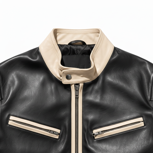 New High Quality Customized Logo <b>Leather</b> <b>Jackets</b> for <b>Men</b> and Solid Color New Style Fashion Outerwear High Quality - Product Image 5