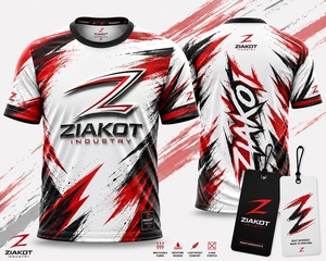 ZIAKOT industry New design Men's Custom White-Black 3D Performance <b>T</b>-<b>Shirt</b> - Product Image 3