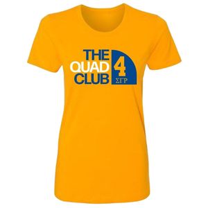 Camiseta de Mujer de la Serie Sigma Gamma Rho Club, Personalizada con Bordado de Hermandad Griega, de Algodón Suave, Manga Corta, Estilo Casual Urbano - Product Image 1