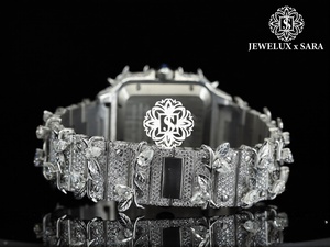 Reloj de Diamantes Moissanite con Incrustaciones de Oro Rosa de Primera Calidad para Hombre o Reloj de Pulsera Hip Hop con Incrustaciones de Diamantes a un Precio Asequible - Product Image 4