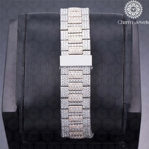 Charm Jewels Luxury Stainless Steel <b>Watch</b> 42mm Analog Quartz Sapphire Crystal <b>Diamond</b> Bezel Folding Clasp Women - Product Image 5