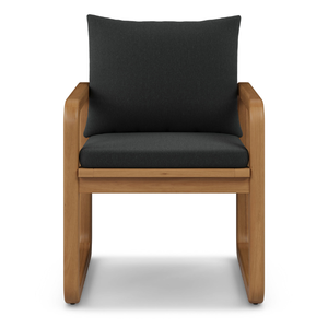 Fauteuil au design minimaliste avec structure en teck massif et coussin épais imperméable pour l'ameublement de la maison - Product Image 3