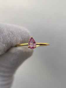 Bague Exceptionnelle en Saphir Rose Naturel, Bague de Fiançailles en Argent Sterling 925 Plaqué Or 14K, Cadeau de Mariage, Bague de Demande en Mariage - Product Image 5