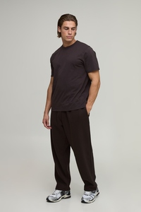 Conjunto Casual de Dos Piezas para Hombre, Camiseta de Manga Corta con Capucha, Color Marrón Oscuro, Transpirable, de Poliéster, para Invierno, y Pantalones - Product Image 2