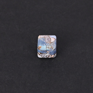 Opale bleue naturelle en cuivre Mohave, pierre précieuse non montée - 4,9 carats, cube 8x8 mm, pierre polie lisse pour la fabrication de bijoux |   1 pièce - Product Image 3