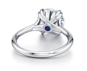 Bague de fiançailles solitaire en or blanc 9 carats avec diamant rond de 1 carat cultivé en laboratoire, bijoux fins sur mesure, vente en gros - Product Image 3