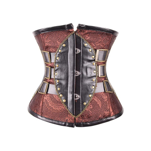 Nueva Colección de Corsés de Cuero para Mujer, Transpirables, con Control Firme, Adornos de Encaje, Cierre de Cremallera - Product Image 1