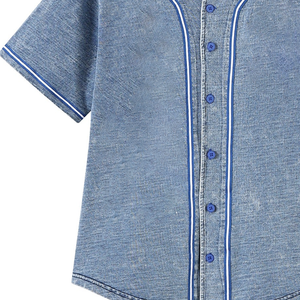 New Arrival SGRho Denim <b>Baseball</b> Jersey Women Grey Button Down Shirt Premium Greek Sorority Apparel Unisex Casual Fit <b>Baseball</b> - Product Image 3