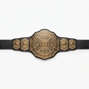 Custom Handmade Championship <b>Belt</b> Personalized for <b>Wrestling</b> Boxing Sports Award Gold Plated Metal Plate Leather Strap Engraved - Product Image 3