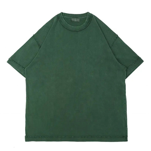 Camiseta de Algodón con Lavado Ácido, Estilo Urbano Hip Hop para Hombre, Vintage, con Logotipo Personalizado Impreso, Camisetas de Moda Lavadas al por Mayor - Product Image 6