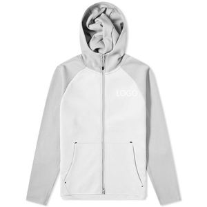 Conjunto Deportivo para Hombre, Sudadera con Capucha Blanca, Pantalón Largo con Abertura Lateral y Bolsillos, Transpirable, de Forro Polar de Poliéster, para Invierno - Product Image 3
