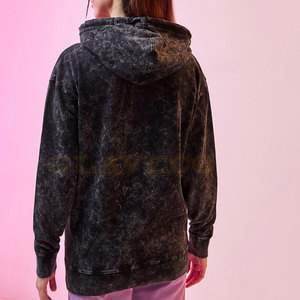 Wholesale Women Acid <b>Wash</b> Knitted Casual Winter Hoodies Quick Dry Anti-Wrinkle Long Sleeves Customizable - Product Image 2