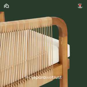 Elegant Wooden Outdoor Armchair Rope Woven Accent Chair for Living Room Hotel - Tansul - Product Image 6