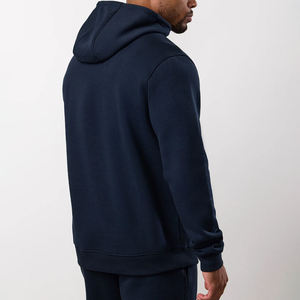 Sudadera con capucha de forro polar para hombre, estilo premium, de invierno, con cremallera de cuarto, diseño vintage, bolsillo bordado, color único, la mejor moda urbana. - Product Image 1
