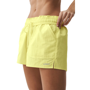 Custom Lightweight Crinkle Nylon Cropped Zip Hoodie Short Set Women 2 piece Set Summer Lounge <b>Wear</b> Casual Tracksuit Premium OEM - Product Image 5