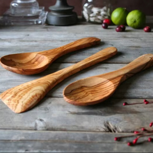 Handcrafted Wooden <b>Spoon</b> Carved From Fine Oak Blending Rustic Charm With Modern Functionality for Every Home Kitchen - Product Image 1