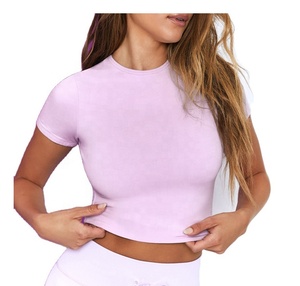 New Arrival Summer Fashion Wear Women <b>Crop</b> <b>Top</b> T-Shirt High Quality <b>Top</b> Design Summer Wear Short Sleeve Women <b>Crop</b> <b>Top</b> T-Shirt - Product Image 1