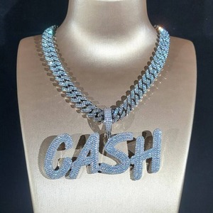 Custom Moissanite Diamond Fine Pendants Charms Personalized Cuban <b>Chain</b> 925 Silver Luxury Hip Hop Custom <b>Name</b> Necklace - Product Image 4