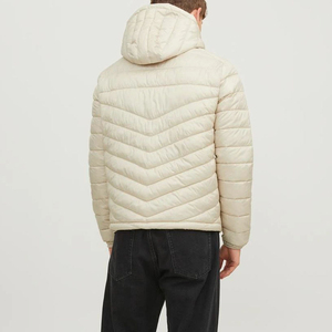 Top Quality Street Canvas Stand Collar Front Logo Men's Winter Puffer <b>Jackets</b> Quilted Polyester Filling Waterproof - Product Image 2