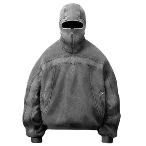 Prix de gros – Sweat à capuche double couche pour homme avec logo personnalisé, 100 % coton, écologique et respirant - Product Image 1