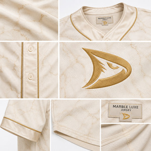 <b>Marble</b> Luxe Baseball Jersey Unisex Short Sleeve Button Breathable Anti-Bacterial Polyester Custom Team Name Sportswear Adult All - Product Image 6