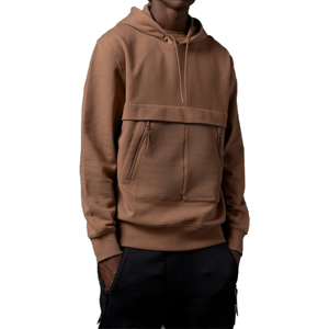 <b>Men's</b> Hooded Solid Color Cotton Sweatshirt Regular Fit Casual Autumn Wear Breathable Mesh Pocket Design - Product Image 5