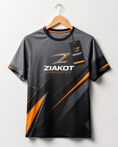 ZIAKOT industry New design Men's Custom Pink White-Black 3D Pattern Design Abstract Brush Stroke Performance <b>T</b>-<b>Shirt</b> - Product Image 5