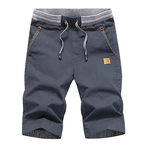 Shorts d'été décontractés pour hommes, unis, écologiques, de haute qualité, respirants, au-dessus du genou, vente en gros - Product Image 3