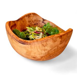 Bol de service en bois écologique pour la cuisine et la salle à manger, construction durable en bois naturel, parfait pour les aliments. - Product Image 2