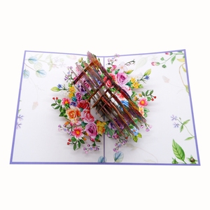 Tarjeta de Felicitación 3D con Corazón Floral, Diseño Personalizado, Hecha a Mano, Decoración para el Hogar, Día de San Valentín - Product Image 3