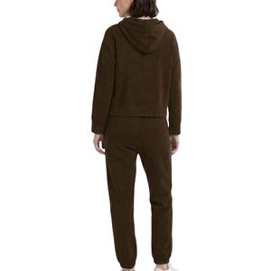 Sudadera con Capucha para Mujer, 100% Algodón, Color Sólido, Tejida, Casual, Manga Larga, con Bolsillos, Ropa de Invierno, Transpirable - Product Image 4
