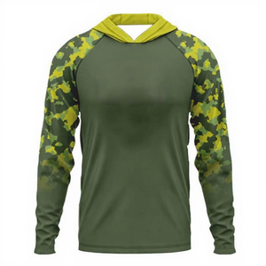 Hoodie de pêche personnalisé camouflage haute performance à manches longues, protection solaire, respirant, vêtement de sport athlétique pour la pêche en extérieur - Product Image 2
