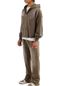Chándales de Hombre con Lavado Ácido de Pakistán, Hombros Caídos, Cierre de Cremallera, 100% Algodón, Felpa Francesa, Chándales Extra Grandes con Cierre de Cremallera Más Vendidos para Hombre - Product Image 6