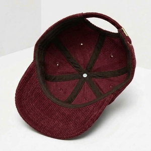Gorra de Papá Personalizada de 6 Paneles Sin Estructura, Visera Precurvada de Pana, Bordado Plano, OEM ODM, Marca Privada, Venta al por Mayor, MOQ Bajo - Product Image 4