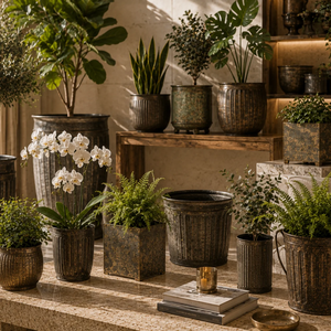 Jardinière en fer Meena avec support, design mandala coloré, décoration de jardin extérieur - Product Image 6