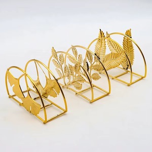 Decorative Metallic Napkin Holder with Stylish Patterns, Enhancing <b>Table</b> Settings with a Sophisticated Look - Product Image 1
