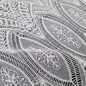 Floral Scalloped Stretch <b>Lace</b> Fabric 19cm Lightweight Nylon Spandex Wide <b>Elastic</b> Premium Korean Quality Wedding Clothes - Product Image 1