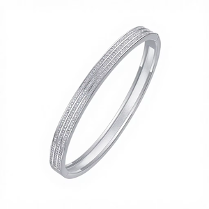Three Row Moissanite Channel Set 925 Sterling <b>Silver</b> Tennis <b>Bracelet</b> Minimalist Unisex Everyday Wear - Product Image 5