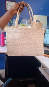 Premium Handmade Banana Fiber Two-Side <b>Mat</b> Tote Bag Eco-Friendly Woven Handbag <b>Large</b> Capacity Portable Reusable Bag for Resale - Product Image 4