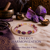 Bracelet authentique en Sugilite pour la méditation et la pleine conscience, pierre précieuse énergiquement nettoyée, ajustable, pour femmes